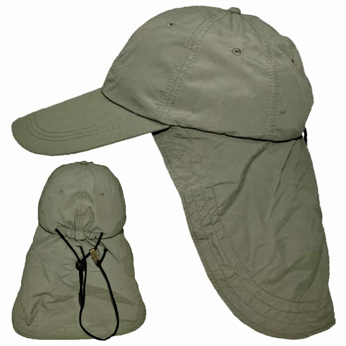Fox Outdoor Cap, "Sahara", olive, long neck protection